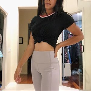 cute simple black tee with detailing